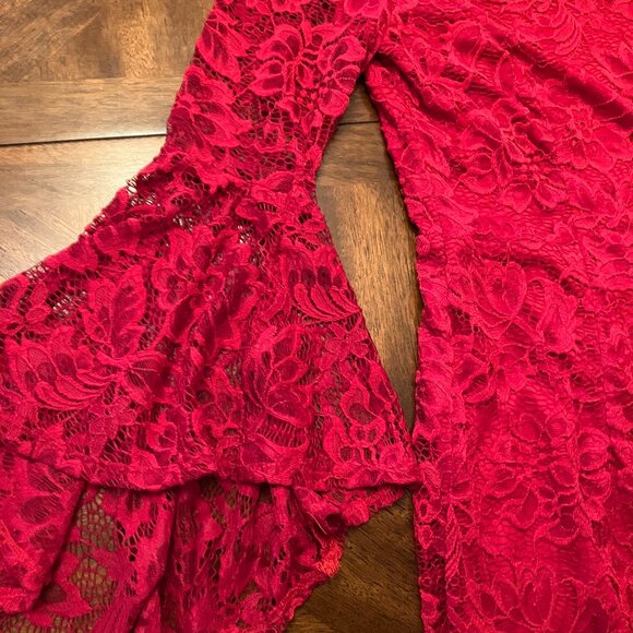 Premier Amour Red Dress Women's Size 8 - Picture 3 of 8